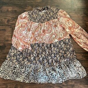 Zara paisley print floral dress NWT XXL